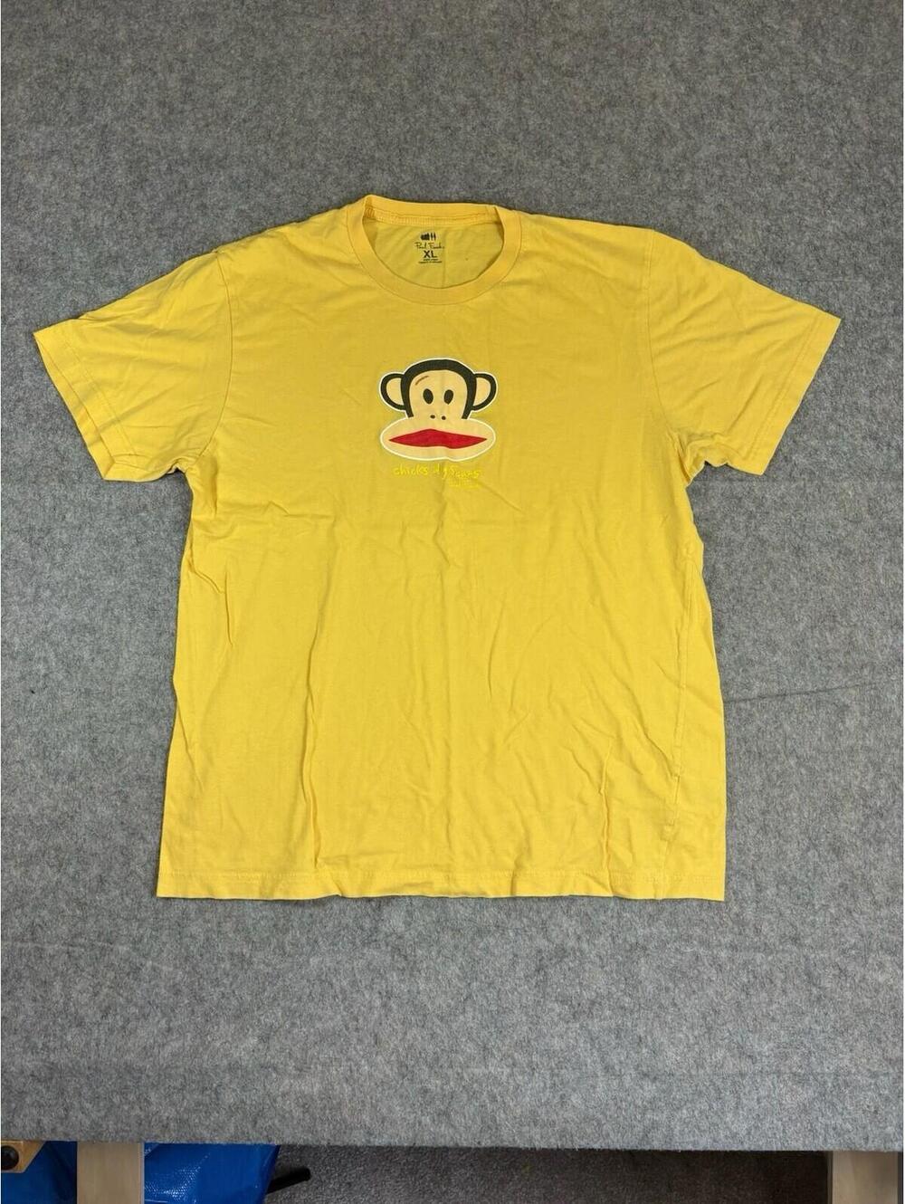 Vintage Paul Frank Yellow short sleeve graphic print tee 2008 y2k Size XL